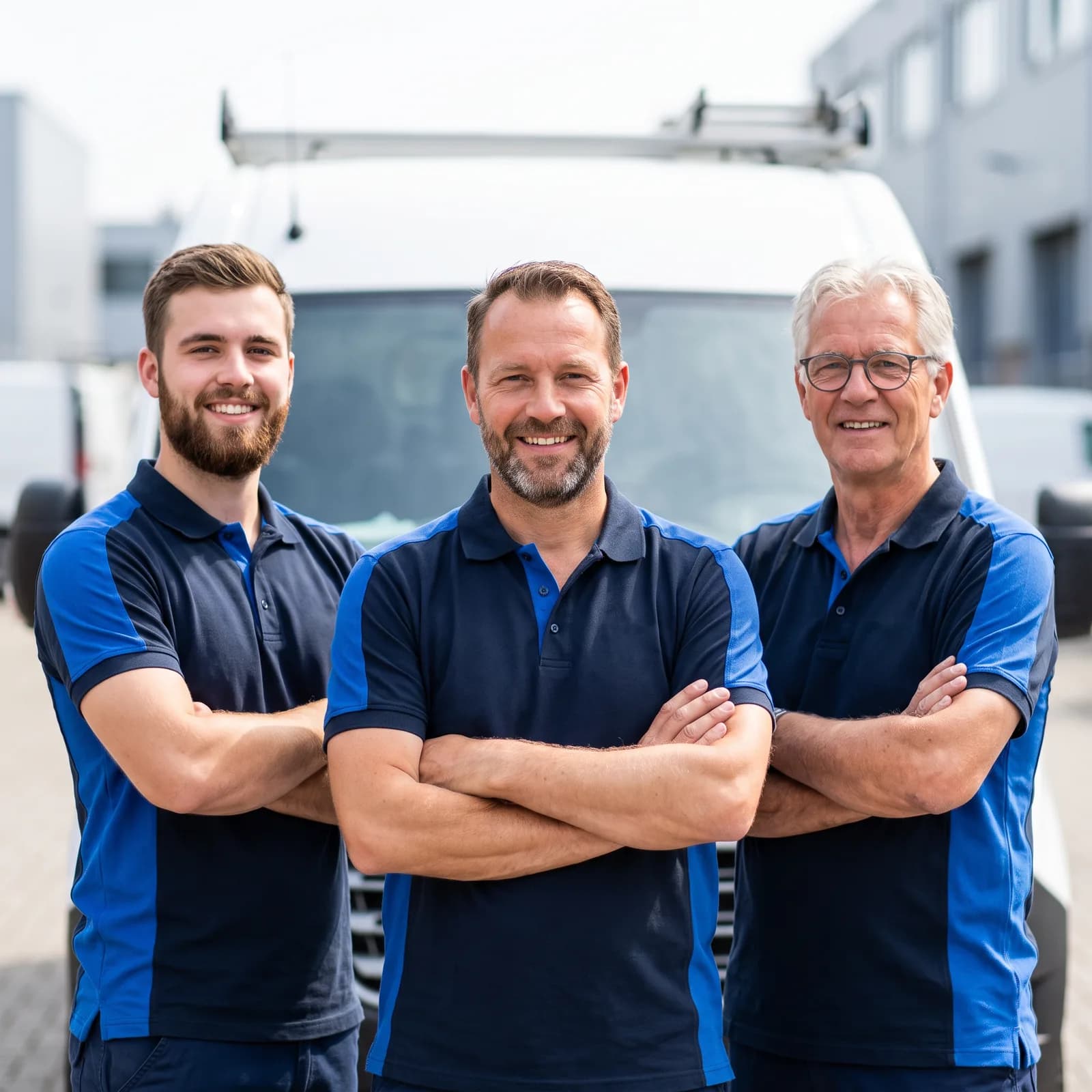 Het team van Elektricien Erkend voor de bedrijfsbus